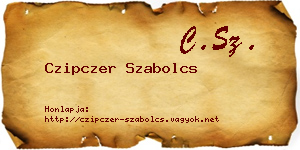 Czipczer Szabolcs névjegykártya